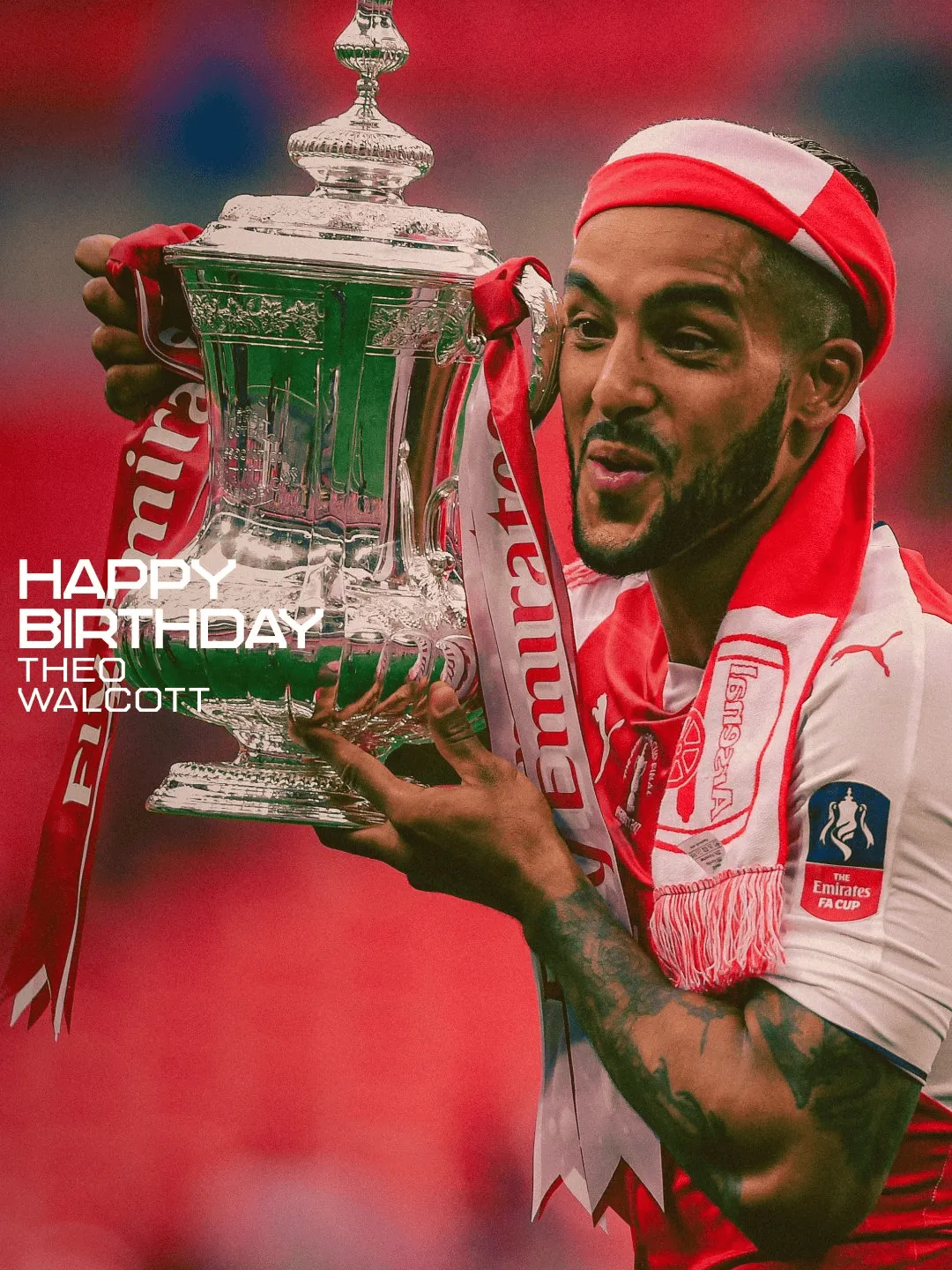 体育娱乐-阿森纳官方发布社媒，祝福球队名宿沃尔科特37岁生日快乐