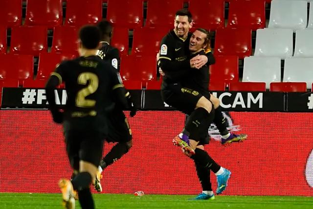 体育娱乐-梅西格子双梅开二度，巴萨复活重归争冠行列